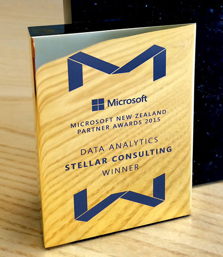 Microsoft NZ Data Analytics Parnter Award 2015